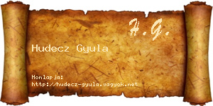 Hudecz Gyula névjegykártya